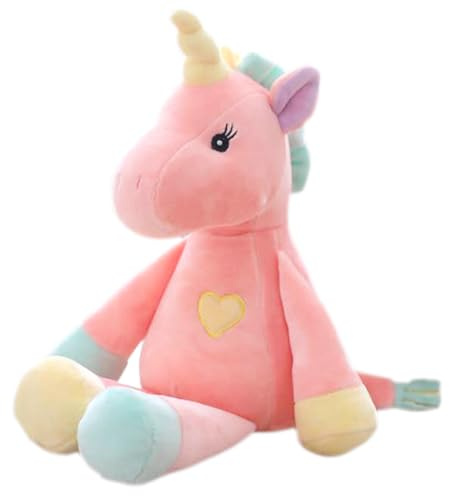 Georgie Porgy Plüsch Einhorn Super Sanft Samten Teddy Kuscheltier Tier Plüschtier für Kleinkind Kinder (Rosa)