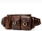 Xieben Vintage Leder Gürteltasche für Herren Gürteltasche Hip Outdoor-Reise Geldbörse Telefon Gürteltasche Messenger Schulter Sling Brusttaschen Braun