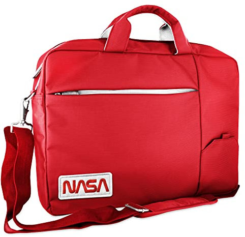 Atlantis NASA edition Borsa notebook 15.6 pollici a tracolla, imbottitura interna, vano porta documenti, tasca esterna per accessori, fascia per aggancio Trolley . Cinghia a tracolla, colore rosso.