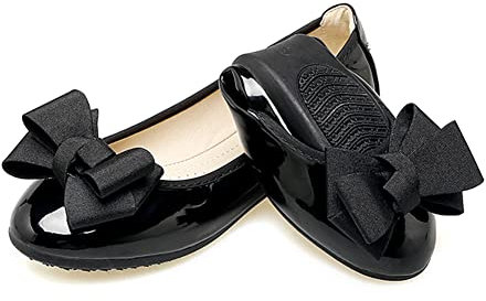 MACHSWON Women's Ballet Flats Pumps Ballerina Bow-Knot Pointed Toe Comfy Dolly Shoes(Black, Size 5)