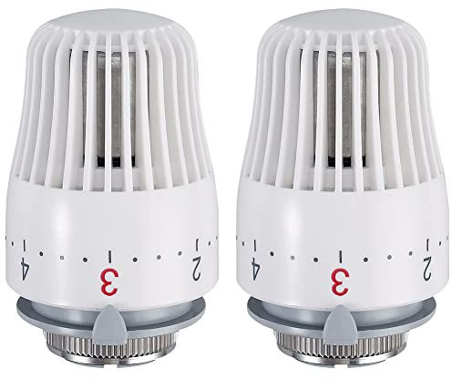2 pezzi termostato valvola termostato, testa termostatica, testa termostatica, testa M30 x 1,5, testa di ricambio per valvola del radiatore