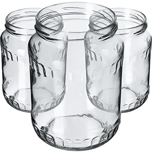 KADAX 64er Set Einmachgläser 720ml TO82 Ohne Deckel, Große Sturzgläser mit Schraubdeckel, Einkochgläser Fermentierglas für Gurken, Gemüse, Sauerteig