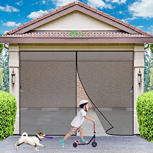 Fliegengitter Türvorhang mit Magnetverschluss für die Balkontür/Terassentür, 285x235 cm Insektenschutz Moskitonetz Mückengitter Fliegenschutz, Anthrazit P