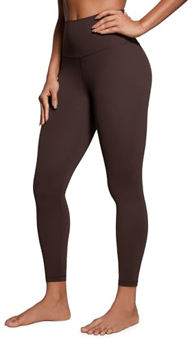 CRZ YOGA Women's Butterluxe Yoga Leggings 25'' - High Waisted Workout Gym Leggings Buttery Soft Yoga Pants Hot Fudge Brown 12