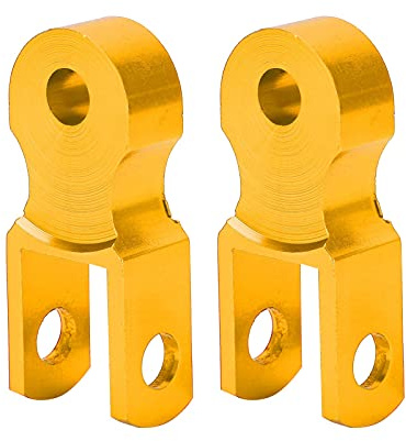 2 Stück Motorrad Stoßdämpfer Riser, 71.5×30mm M10 Hintere Stoßdämpfer Riser, Loch Stoßdämpfer Adapter Dämpfer Höhenverlängerung für Motorrad Quad ATVs OffRoad(Gold)