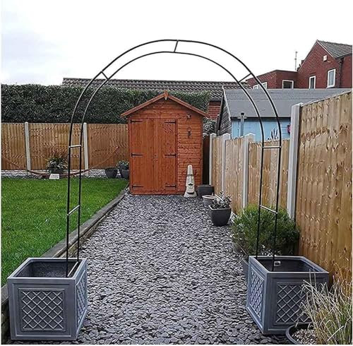 WCQSYY Arco Da Giardino in Metallo,Arco Per Rose Per Piante Rampicanti,Resistente Padiglione Da Giardino,Traliccio,Pergolati Alle Intemperie E Autoportante,Con Base,Facile Da Montare,Verde,W1.2M*H2.2M