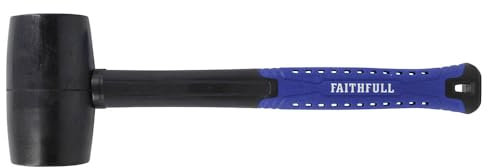 Faithfull FAIRMBF32 Rubber Mallet - Black 32oz Fibreglass Shaft