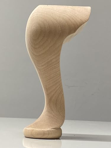 8 Queen Anne Legs SET OF 2 .Original Turned PadFoot style. Cabriolet Handfinished. Queen Anne Wooden Furniture Replacement Legs Set Of 2 For Sofa Cabinet Footstool Chair Bed Ottoman cabinet