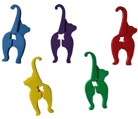 Cats/Dog Bread Clips Practical Food Bag Sealer Fasteners For Snacks Chip Storage Solution Easy Grip Playful Cats Design Food Storage Clips