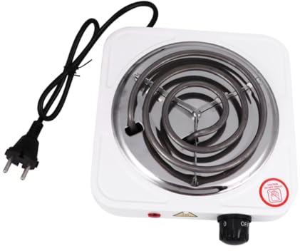 ROMISBABA Stufa Elettrica Portatile Regolabile per Cottura Veloce e Riscaldamento Piano Singolo Compatto per Viaggi ed Eventi Protezione Surriscaldamento per Cucine di Piccole Dimensioni