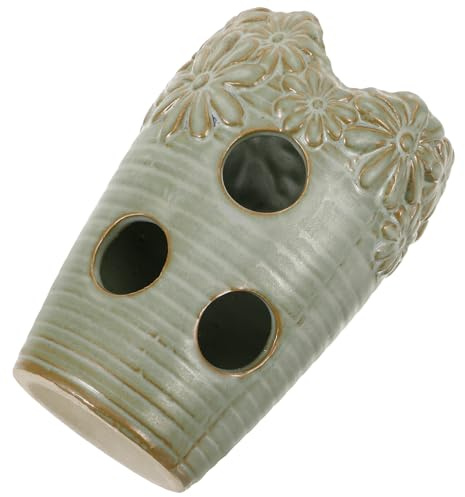 Mikikit Pot à Orchidées en Céramique Percé d Modèle Grand Pot de Fleurs pour Plantes Grasses et Cactus de Jardin Coloré Multi-Ouvertures pour Intérieur et Balcon de Table Décoratif