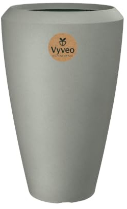 Vyveo - Vase Nalou - 44x70 - Grau - Blumentopf für den Innen- und Außeneinsatz - Übertopf - Pflanztopf - Pflanzgefäß