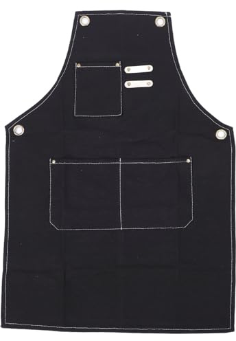 TIKATARER Men Work Apron, Heavy Duty Canvas Work Aprons with Multiple Pockets, Woodworking Shop Carpenter Apron for Woodworkers Bartender Mechanics Gardening