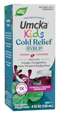 Nature's Way Umcka Coldcare Children's Cherry Syrup, 4-ounce