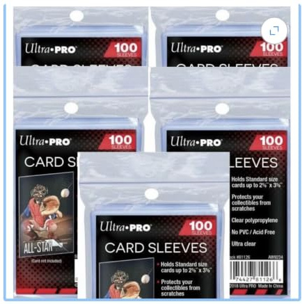 10.000 Ultra Pro Soft Transparent Kartenhüllen für Sport oder Spielkarten (1 Hülle = 100 Packungen * 100 Hüllen)