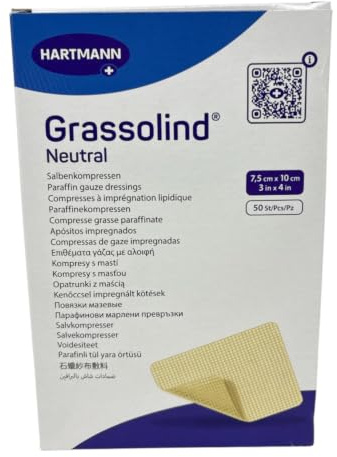 Grassolind Salbenkompresse steril 7,5 x 10 cm 10 Stück