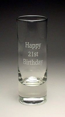 County Engraving Personalised 2oz Tall Shot Glass - Enter Your Own Custom Text