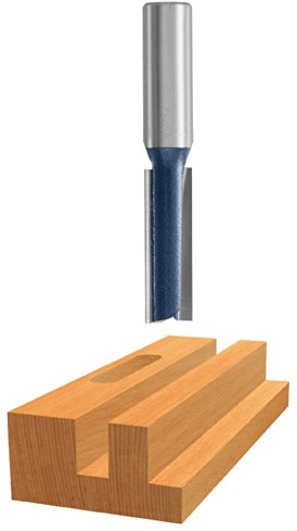 BOSCH 85224M 1,6 cm x 2,5 cm (516 Zoll) x 2,5 cm (1 Zoll) Hartmetallbestückt, 2 Schneiden, Fasenfräser, Fräser Holz