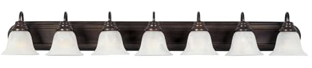 Maxim Essentials-7 Light Early American Bath Vanity in Early American style-48 Inches Wide by 7 inches high-Oil Rubbed Bronze