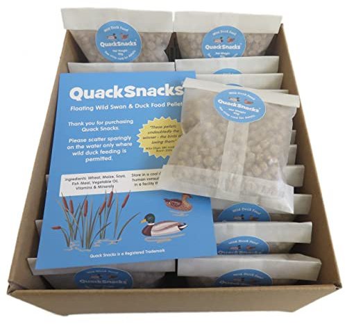 Quack Snacks Floating Wild Swan and Duck Food Pellets (22 Portion Packs)