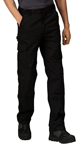 Regatta Professional Mens Pro Cargo Workwear Trousers - Black - 32
