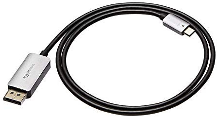 Amazon Basics DisplayPort auf USB-C Kabel, Aluminium, 0.9 m, Grau