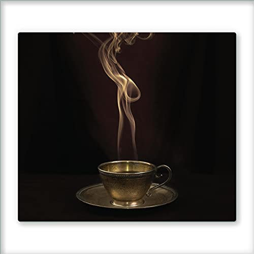 Canvas Fly 60x52 Glas-Herdabdeckplatte für Induktions- & Cerankochfeld, Küchen-Spritzschutz, Universale Küchenarbeitsplatte, Schneidebrett & Kochplatte-Abdeckung, Glasplatte inkl.Silikonnoppen (14)