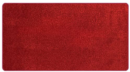 Primaflor Kurzflor Wohnzimmerteppich - Mumbai, Rot, 160x230 cm, Viele Größen und Farben, Moderner Teppich für Kinderzimmer, Arbeits- und Schlafzimmer, Fußbodenheizung geeigneter Teppichläufer