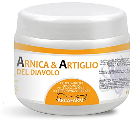 Artiglio del Diavolo e Arnica per Uso umano 500 ml, Crema Concentrata per alleviare dolori e infiammazioni da contusioni lividi contratture distorsioni stiramenti, Pomata 100% Naturale e Made in Italy