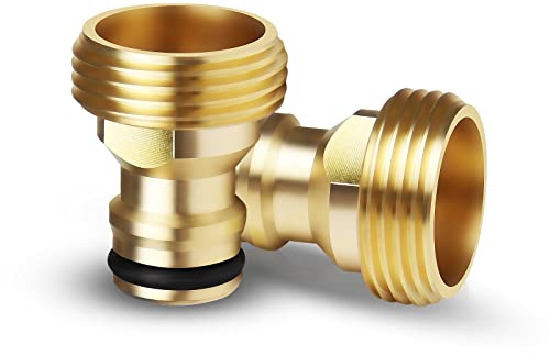 Mdlufee Conexión rápida de mangueras de jardín de 2 Piezas, conexión de Grifo roscado Exterior de 3/4 Pulgadas, Conector de Grifo roscado