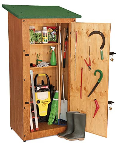 Casetta Portattrezzi In Legno Da Giardino Box Attrezzi per Esterno ripostiglio capanno MADE IN ITALY Mod. Tevere Ingombro 110x90xH185 Int. 100x82xH185