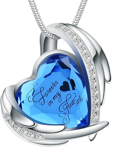VCCWYQK Kristallherz Urnen-Halskette Herz Asche Anhänger aus Edelstahl Wasserdicht Gedenkschmuck für Mensch Haustier Unisex Kette für Trauer Volkstrauertag