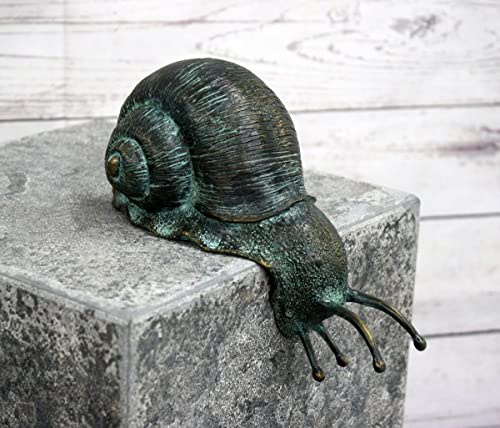 Thermobrass Bronzefigur grüne Schnecke