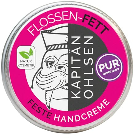 KAPITÄN OHLSEN Flossen-Fett PUR - feste Handcreme für Kletterer und Boulderer - ohne Duftstoffe