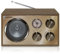 Blaupunkt RXN 180 Nostalgieradio in zeitlosem Holz-Design, mit PLL-UKW-FM-Radio, Bluetooth, AUX-IN, einfache Bedienung, hochwertige Drehregler & Holzkorpus für kraftvollen Klang, Messing