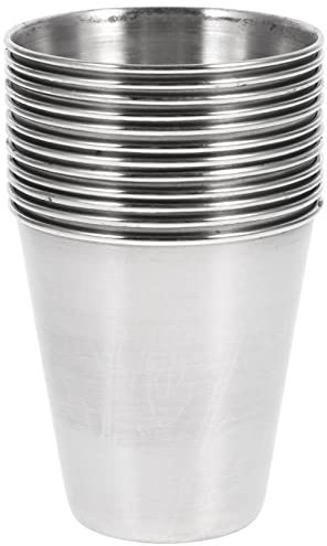OUNONA Schnapsbecher Edelstahl 12 Stück 70ml – Tragbarer Edelstahlbecher Spirituosenbecher Weinbecher Kaffeebecher Bruchsicher Rostfrei für Bar Party Zuhause