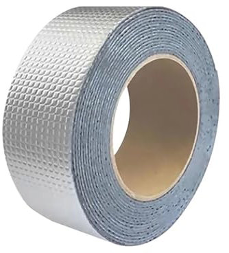 GSJNHY Butyl Band Wasserdichtes Dichtungsklebeband aus Aluminiumfolie, Butylkautschukband zur Reparatur von Oberflächenrissen an Dachrohren(Color:10mx5cm)