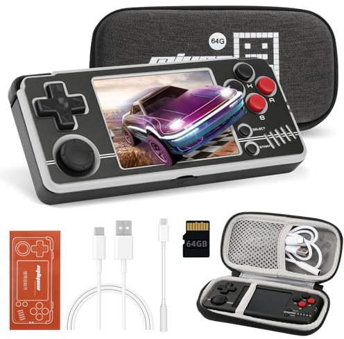 Console Portatile Gaming per Miyoo A30, Schermo IPS Da 2,8 Pollici 10000+ Giochi Emulatore Console Supporto Battaglia WiFi, Sistema Linux 64G Multi Emulatori Console Giochi, Ricarica USB Game Console