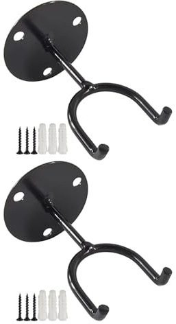 FIYSON 2 Stück Baseballschläger-Wandhalterung, Metall Baseball-Halter-Display, Ball/Softball-Schläger Halterung Wand Dekor, Golfbälle Racks mit Schrauben, Multifunktion Display Organizer (Stil 1)