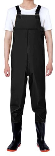 Wathose für Herren, PVC, wasserdicht, zum Angeln und Jagen, mit Stiefel, atmungsaktiv, für Angeln, Jagd, leichte Wathose für Damen und Herren, Stiefel, Fußwathose zum Angeln, Wathose für Herren,