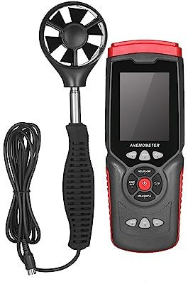 Handheld Professional Digital Anemometer Multifunction Wind Speed Meter Sensor Anemograph With Detachable Auxiliary Fan