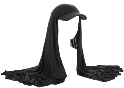 Keuyeo Damen Mädchen Jersey Hijab Base Ball Cap Sommersport Hijabs Bereit Zum Tragen Instant Sport Chiffon Hijabs Sportkappe