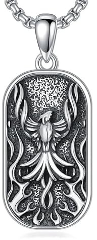 ROMANTICWORK Phönix-Halskette aus 925er Sterlingsilber mit aufsteigendem Vogel-Anhänger Nirvana-Schmuck als Geschenk für Männer und Frauen zum Geburtstag