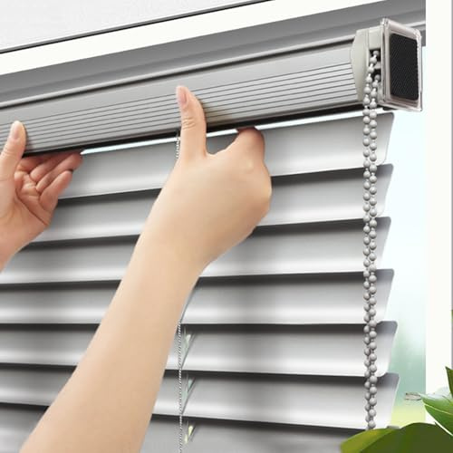 NIANXINN Veneziana in Alluminio per Interni,Senza Foratura,Argento 25mm Persiane Veneziane Orizzontali per Finestre,Privacy,Tenda Oscurante,Personalizzati,Larghezza x Altezza (135cm x 250cm)