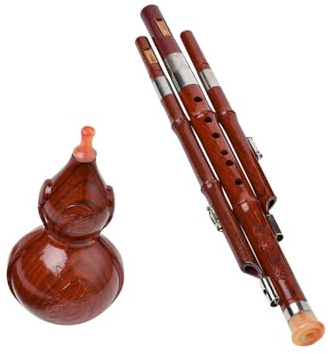 GALPADA Bakelit Kürbisflöte Hulusi Traditionelles Chinesisches Blasinstrument für Anfänger Leichte Tragbare Ethno Flöte