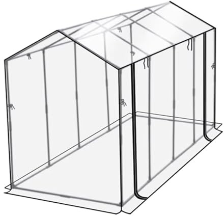 Zimmergewächshaus Groß Hoch Eisenrohre Kunststoffverbinder Wintergewächshaus PVC-Material Transparente Abdeckung Geeignet für Pflanzen, Blumen und Tiere(240*120*170cm)