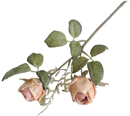 Gettimore Lebensechter künstlicher Rosenstrauß aus Seide mit realistischen Blütenblättern für Heimdekoration und Hochzeit, 32 cm Höhe