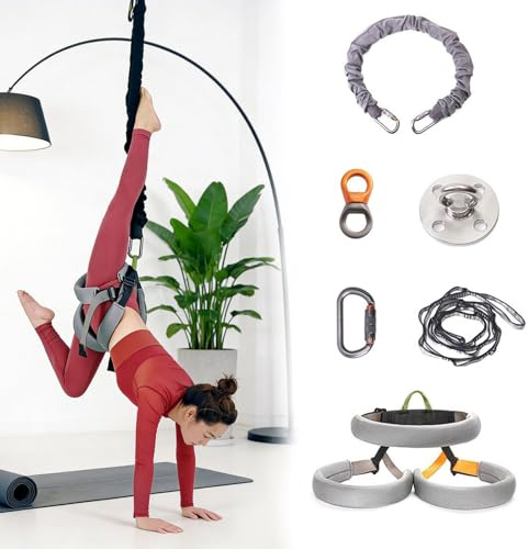 Air Yoga Widerstand Bungee Stretch Gürtel, Schweres Bungee-Widerstandsband, Ultimatives Heim-Fitnessgerät, für Fitness, Aerial Yoga & Pilates Elastisches Training(85kg/187.4lb)
