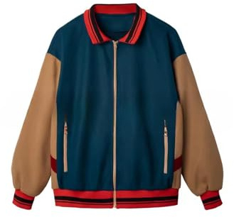 Waslary Will Byers Costume Halloween cosplay patchwork giacca con cerniera college giacca da uomo