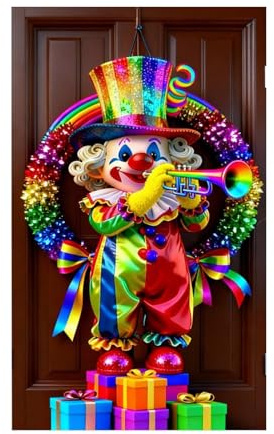 Tktouci Striscione Decorativo Porta d'Ingresso Carnevale - Addobbi Cartoon per Feste con Dimensioni 90x180 cm - Fondale per Fotografie - Per Ingresso Di Negozi, Feste, Appartamento, Scuola, Casa,